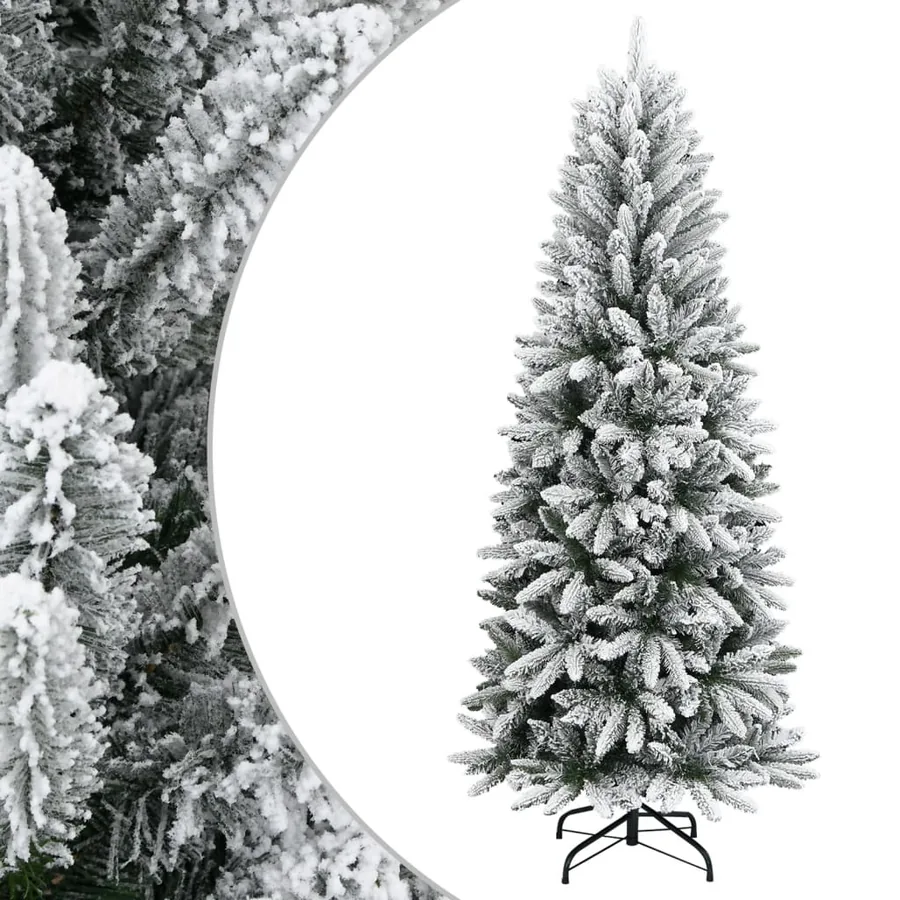 Sapin de Noël artificiel avec neige floquée 180 cm PVC et PE