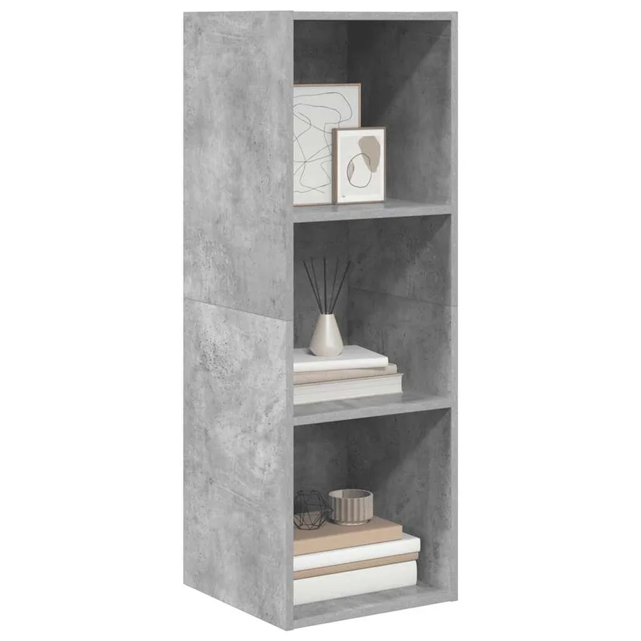 Meuble TV mural Gris béton 37x37x107 cm Bois d’ingénierie - 6