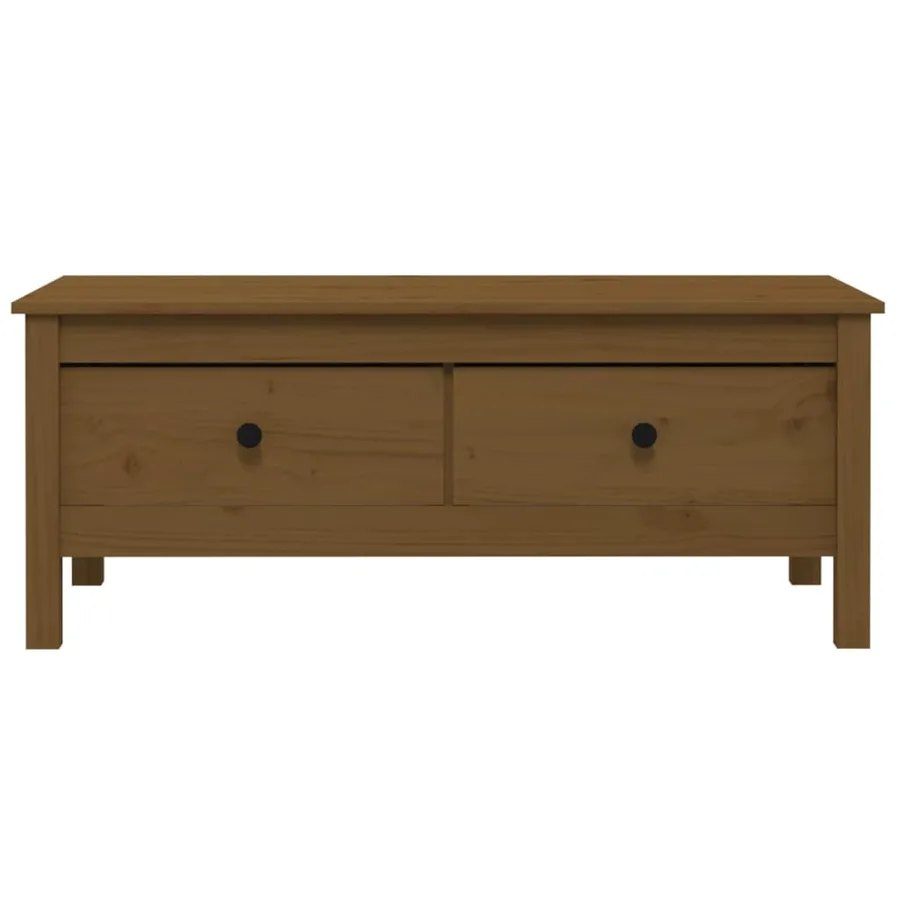 Table basse Marron miel 100x50x40 cm Bois massif de pin - 6