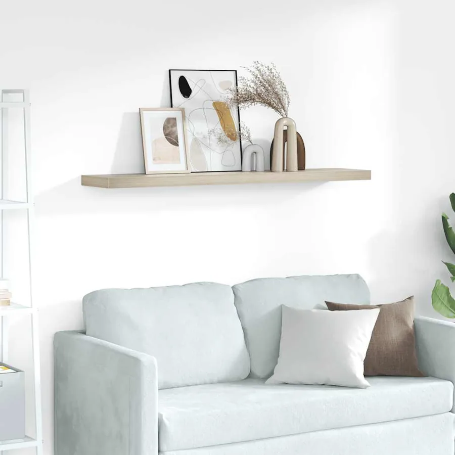 Étagère flottante murale chêne 120x23,5x3,8 cm MDF