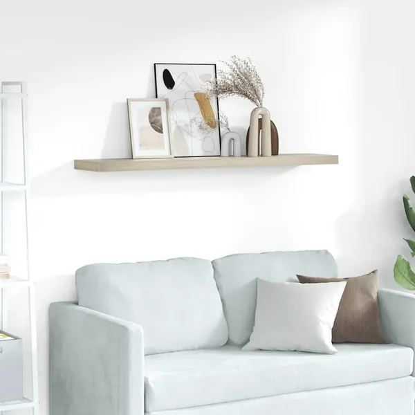 Étagère flottante murale chêne 120x23,5x3,8 cm MDF