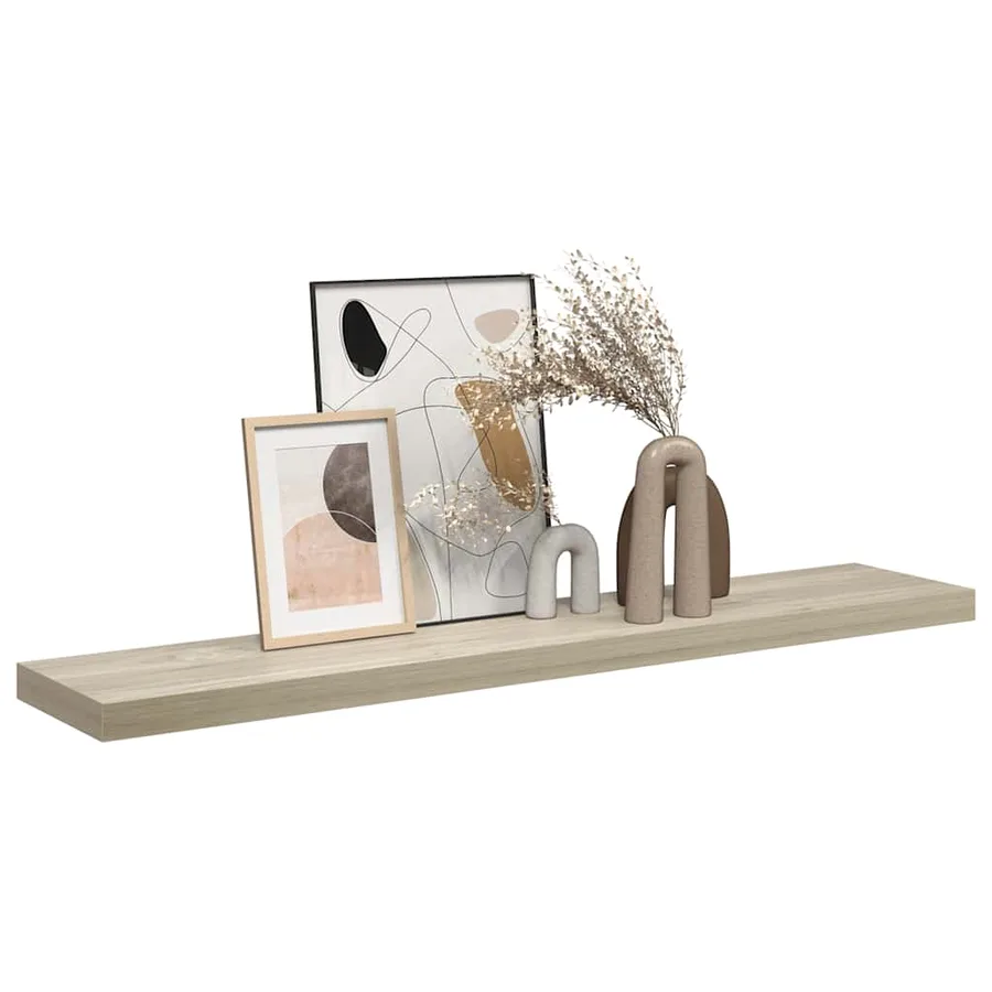 Étagère flottante murale chêne 120x23,5x3,8 cm MDF - 5