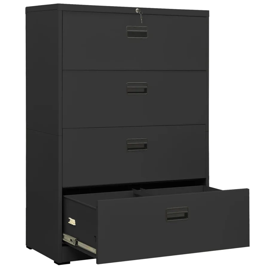Classeur Anthracite 90x46x134 cm Acier - 5