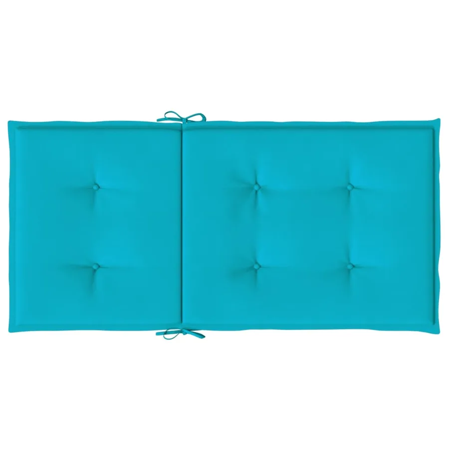 Coussins de chaise à dossier bas lot de 4 turquoise tissu - 7
