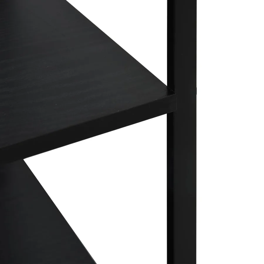 Armoire à four à micro-ondes noir 60x39,6x123cm bois ingénierie - 6