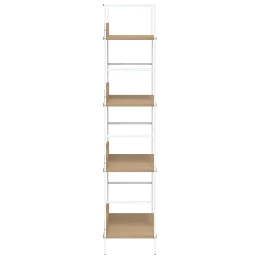 Bibliothèque à 4 niveaux chêne 60x27,6x124,5 cm bois ingénierie - 5
