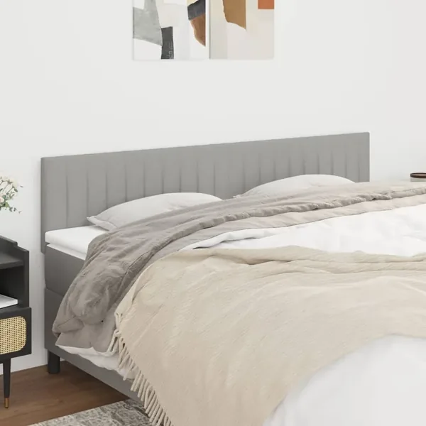 Têtes de lit Gris clair 180x5x78/88 cm Tissu