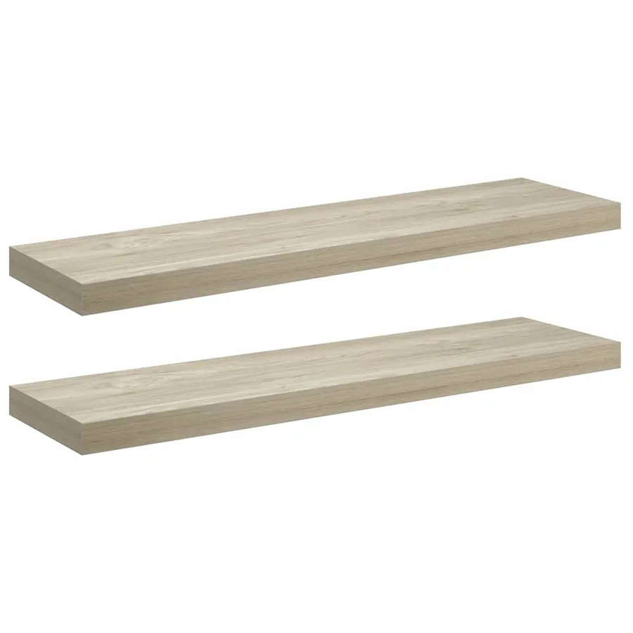 Étagères murales flottantes 2 pcs chêne 90x23,5x3,8 cm MDF - 2