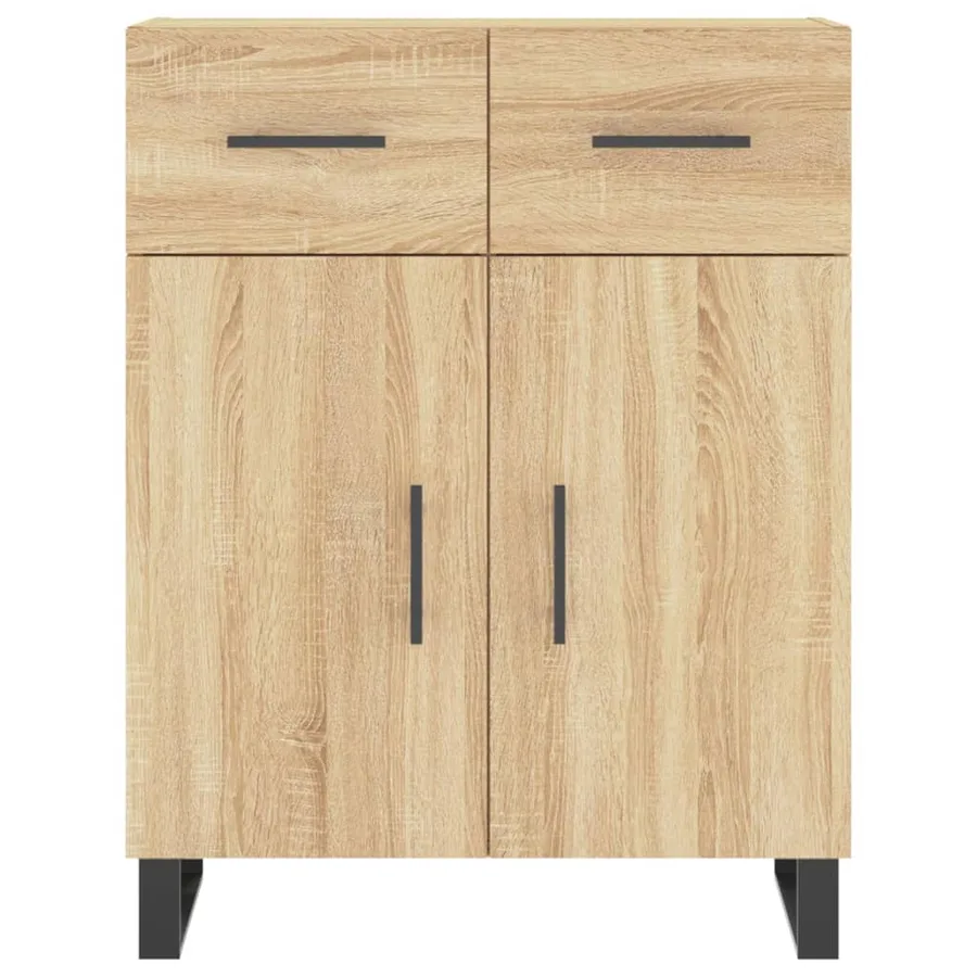 Buffet haut Chêne sonoma 69,5x34x180 cm Bois d'ingénierie - 8