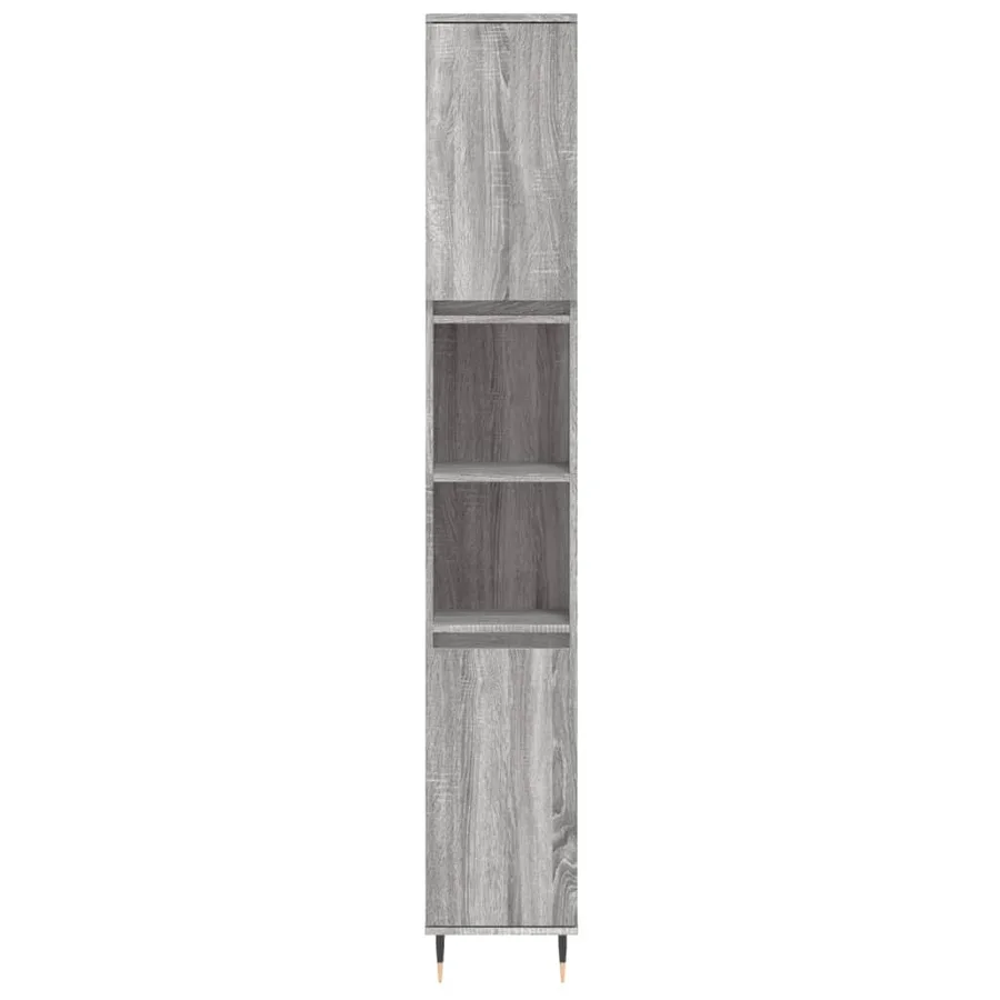 Ensemble de meubles de salle de bain 3 pcs Sonoma gris - 6