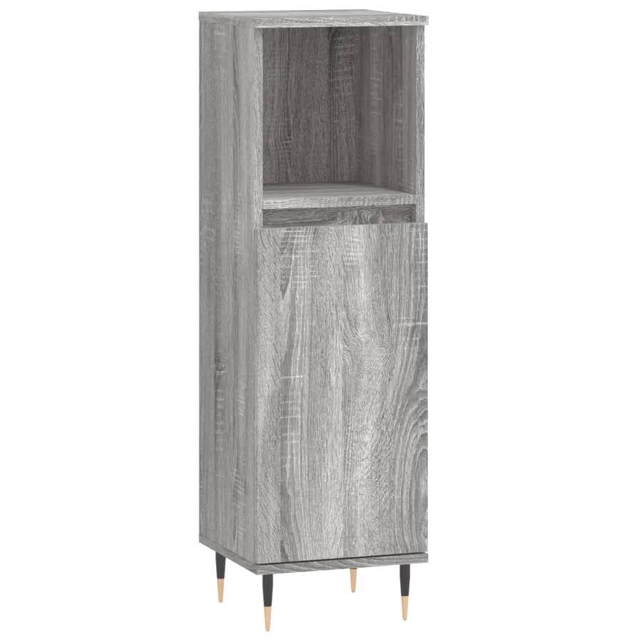 Ensemble de meubles de salle de bain 3 pcs Sonoma gris - 7