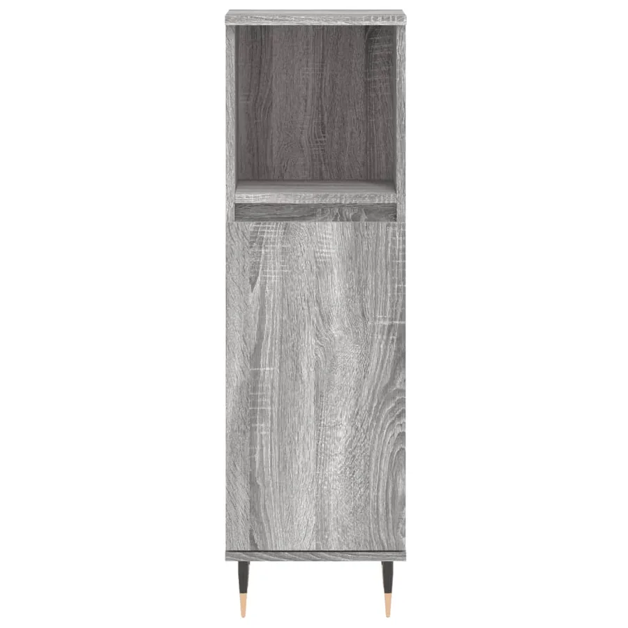 Ensemble de meubles de salle de bain 3 pcs Sonoma gris - 8