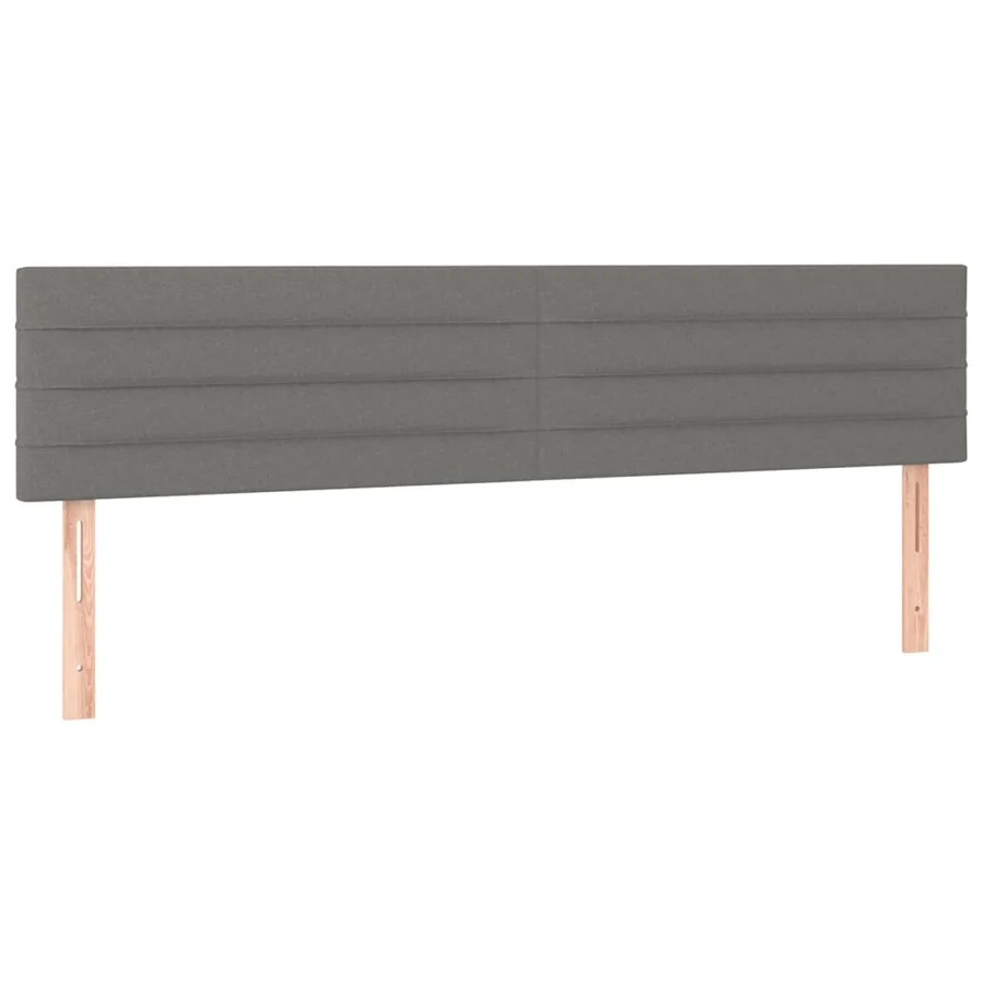Tête de lit à LED Gris foncé 200x5x78/88 cm Tissu - 4
