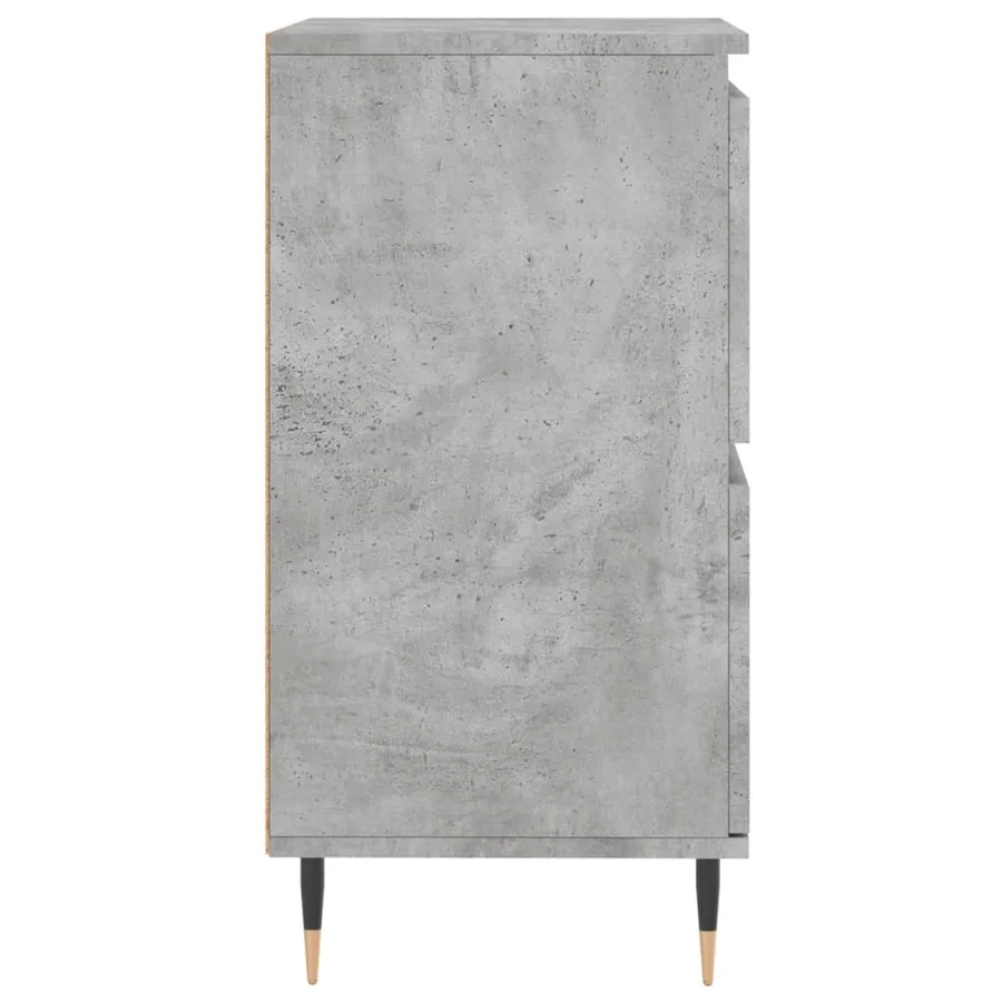 Buffets 3 pcs gris béton bois d'ingénierie - 7