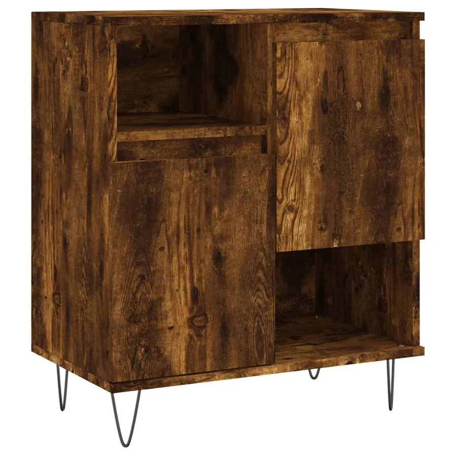 Buffets 2 pcs chêne fumé bois d'ingénierie - 5