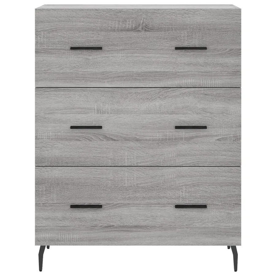Buffet haut Sonoma gris 69,5x34x180 cm Bois d'ingénierie - 8