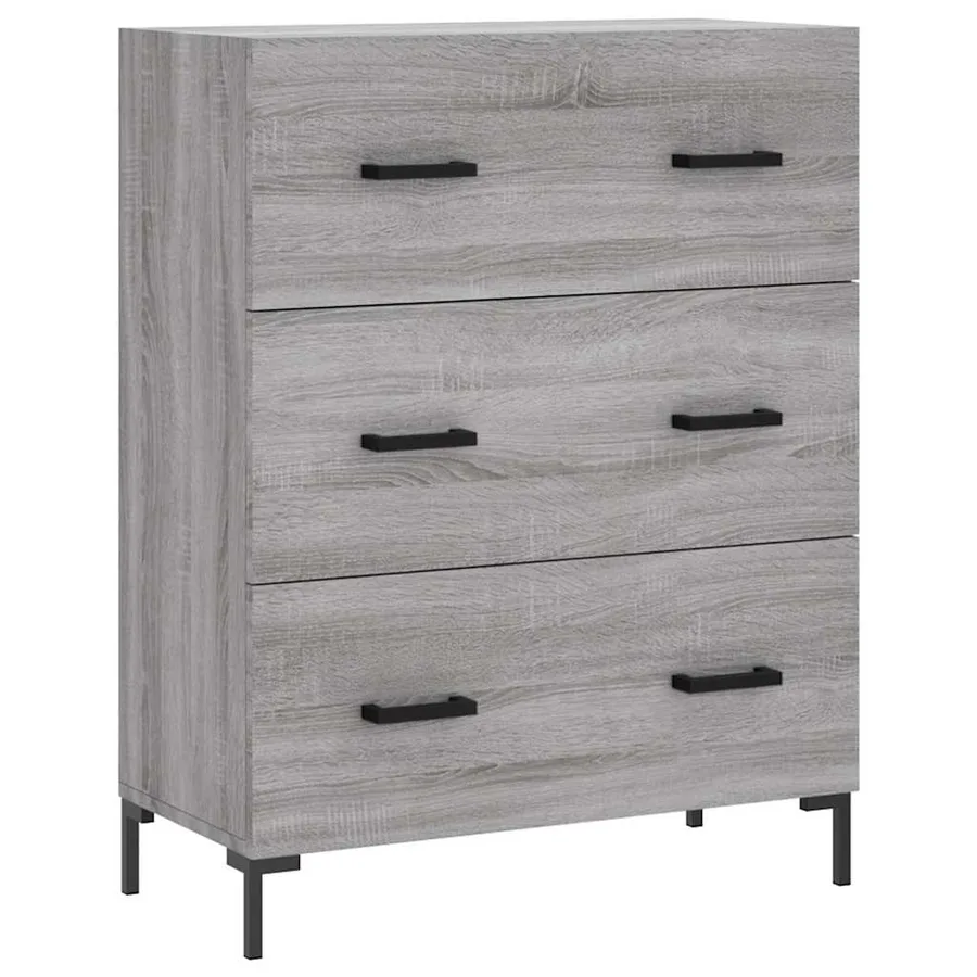 Buffet haut Sonoma gris 69,5x34x180 cm Bois d'ingénierie - 7