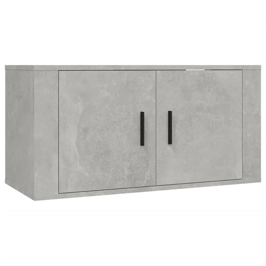 Ensemble de meubles TV 2 pcs gris béton bois d'ingénierie - 4