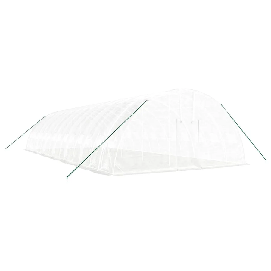 Serre avec cadre en acier blanc 84 m² 14x6x2,85 m - 3
