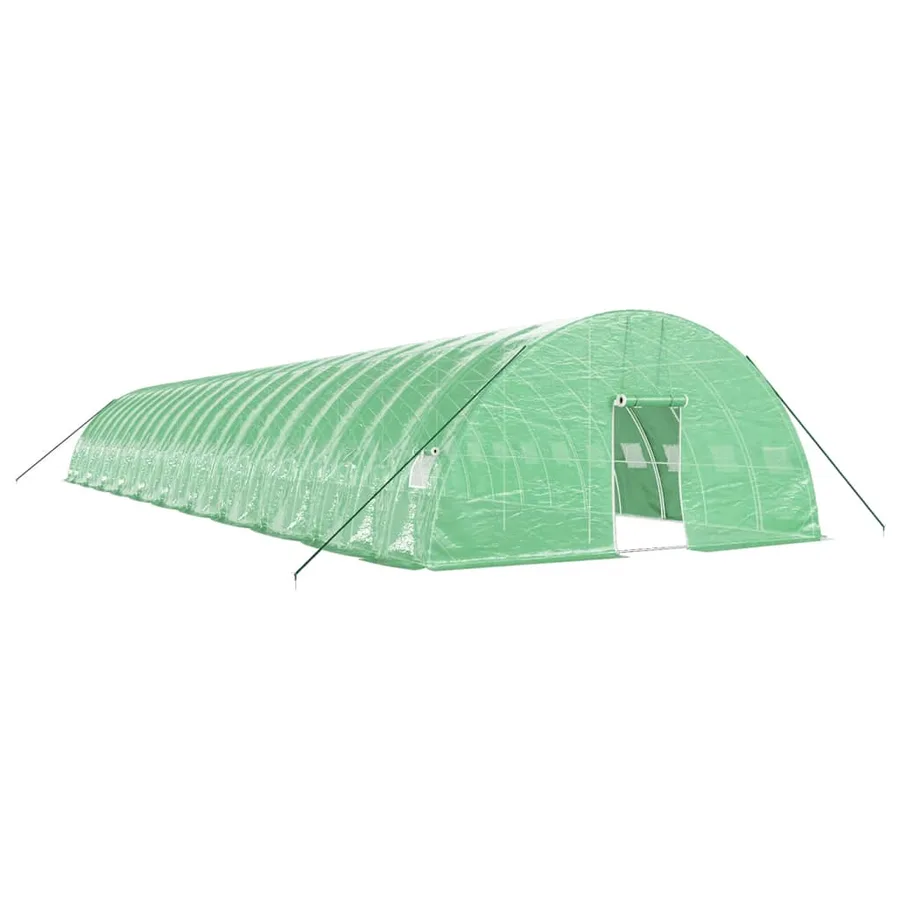 Serre avec cadre en acier vert 132 m² 22x6x2,85 m - 2