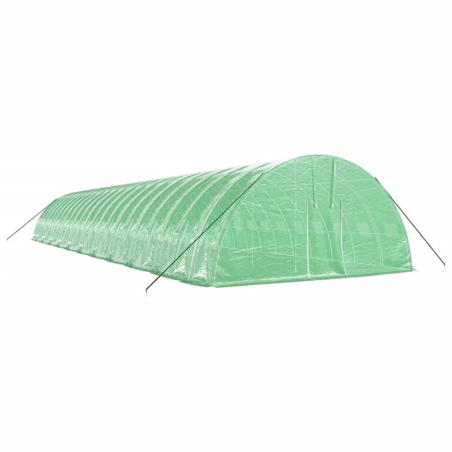 Serre avec cadre en acier vert 132 m² 22x6x2,85 m - 3