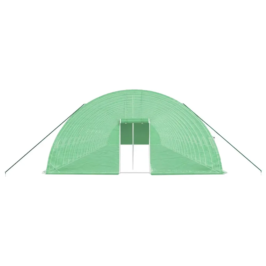 Serre avec cadre en acier vert 132 m² 22x6x2,85 m - 4