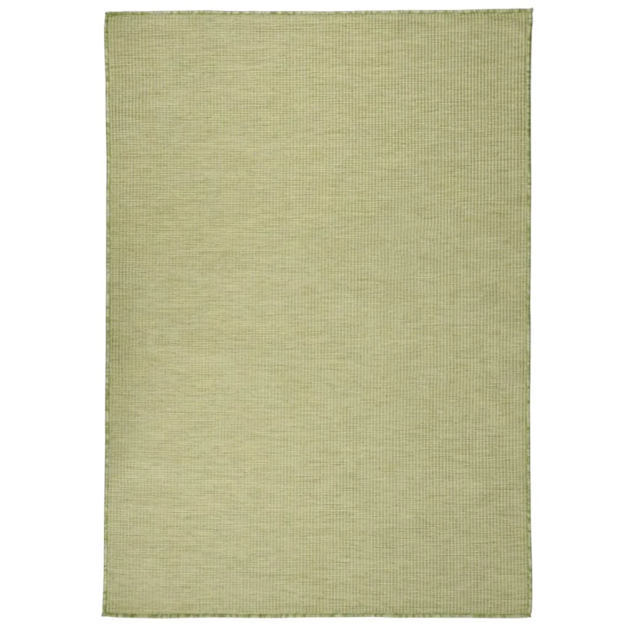 Tapis à tissage plat d'extérieur 140x200 cm Vert