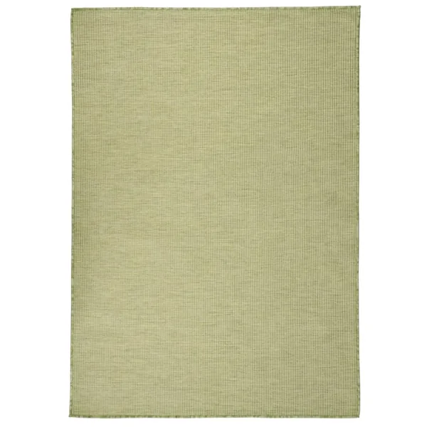 Tapis à tissage plat d'extérieur 140x200 cm Vert