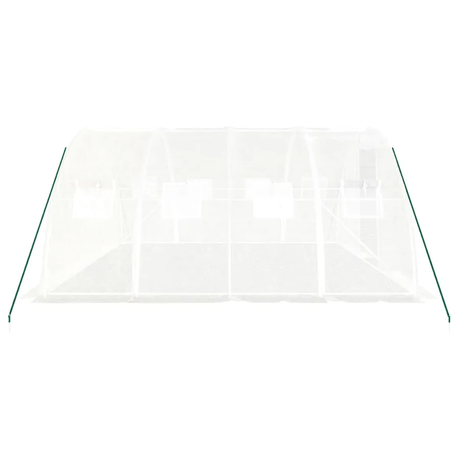 Serre avec cadre en acier Blanc 16 m² 4x4x2 m - 5