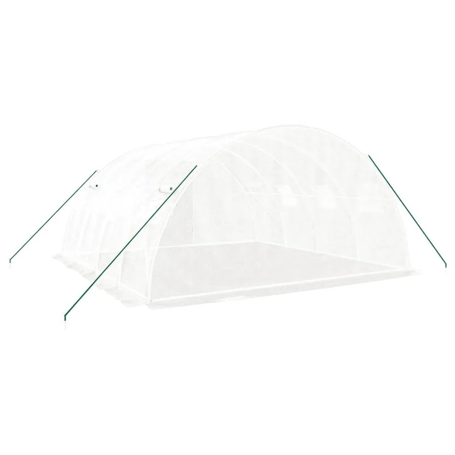 Serre avec cadre en acier Blanc 16 m² 4x4x2 m - 6