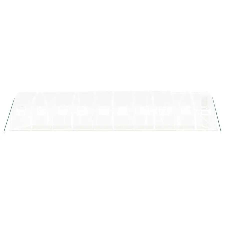 Serre avec cadre en acier blanc 30 m² 10x3x2 m - 5
