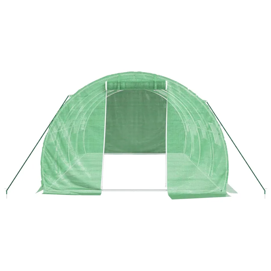 Serre avec cadre en acier vert 12 m² 4x3x2 m - 4