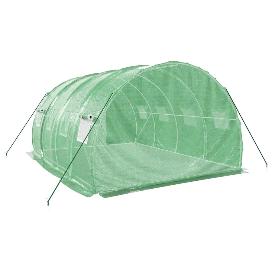 Serre avec cadre en acier vert 12 m² 4x3x2 m - 6