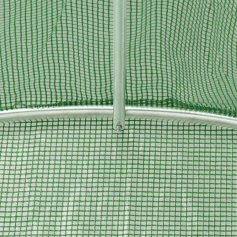 Serre avec cadre en acier vert 12 m² 4x3x2 m - 9