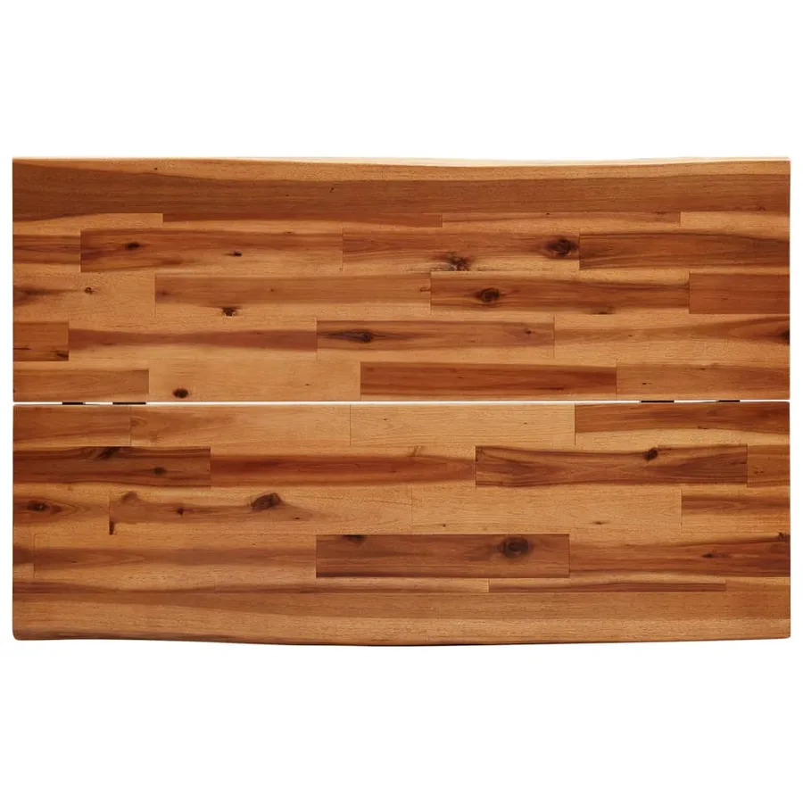 Ensemble à manger 3 pcs avec bord vivant bois massif d'acacia - 5