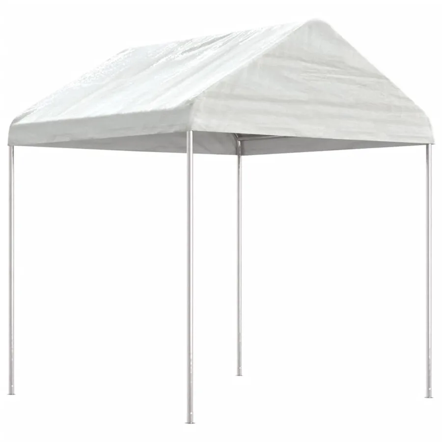 Belvédère avec toit blanc 20,07x2,28x2,69 m polyéthylène - 2