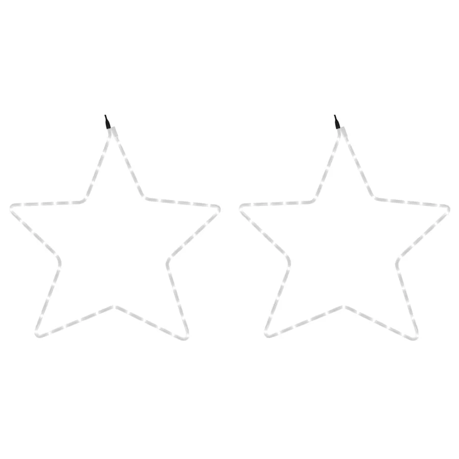 Figures d'étoiles de Noël avec 48 LED 2 pcs Blanc chaud 56 cm - 3