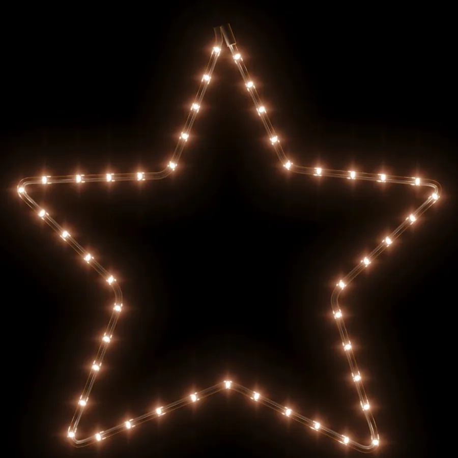 Figures d'étoiles de Noël avec 48 LED 2 pcs Blanc chaud 56 cm - 4