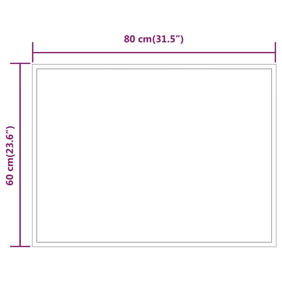 Miroir de salle de bain à LED 60x80 cm - 7