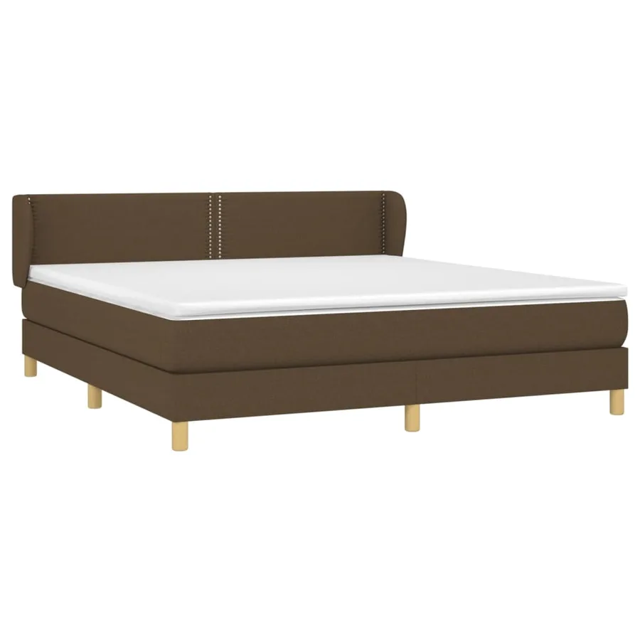 Sommier à lattes de lit avec matelas Marron foncé 180x200 cm - 3