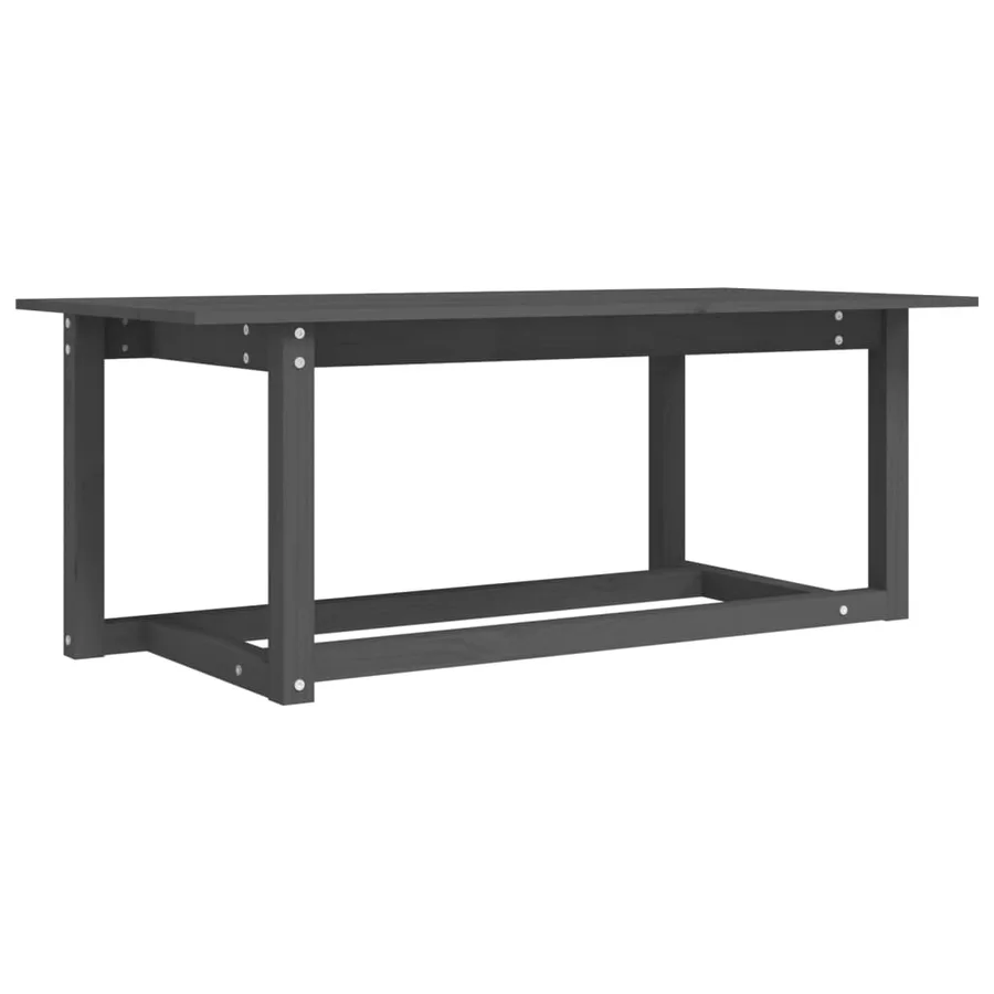 Table basse Gris 110x55x45 cm Bois massif de pin - 2