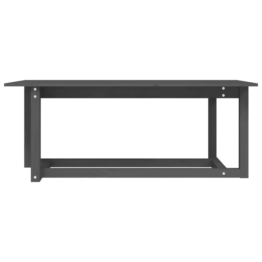 Table basse Gris 110x55x45 cm Bois massif de pin - 3