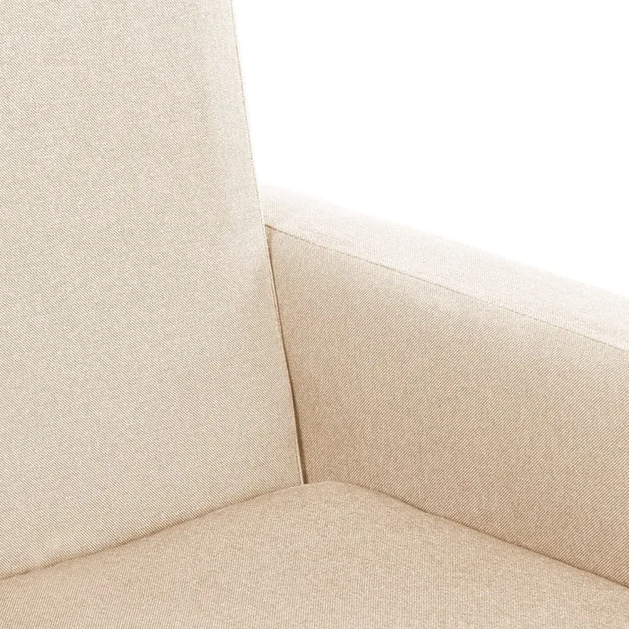 Chaise à bascule Crème Tissu - 6