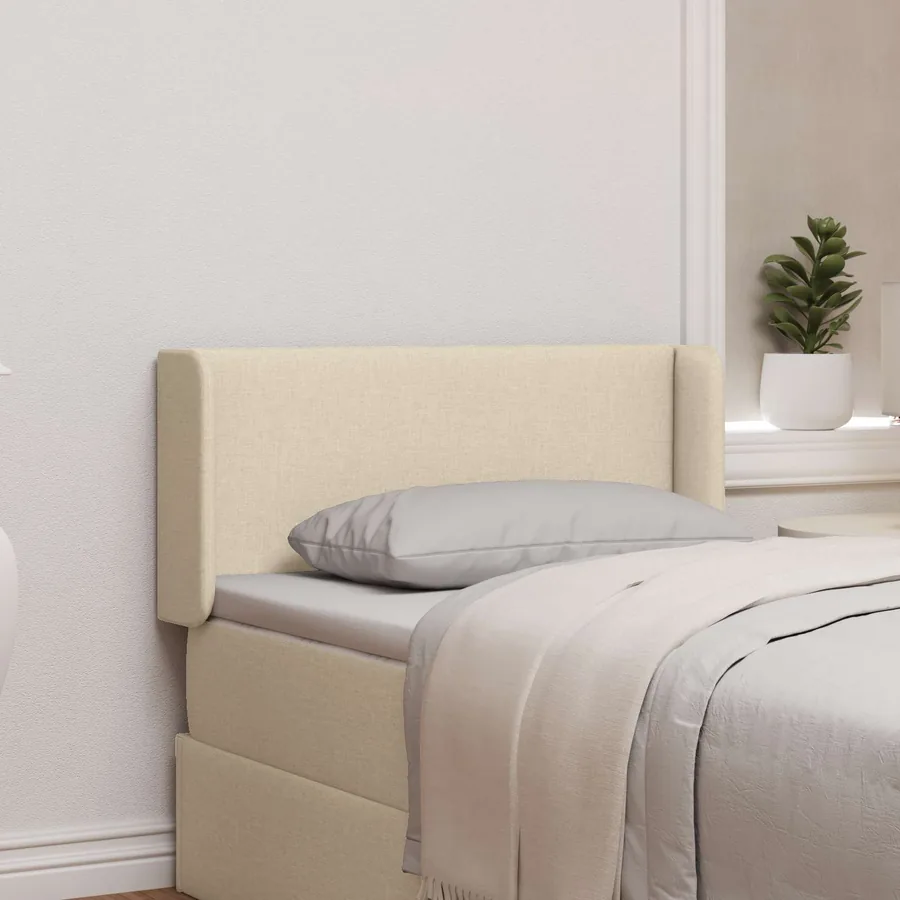 Oreille de tête de lit Crème 40,5 x 40,5 x 4 cm tissu