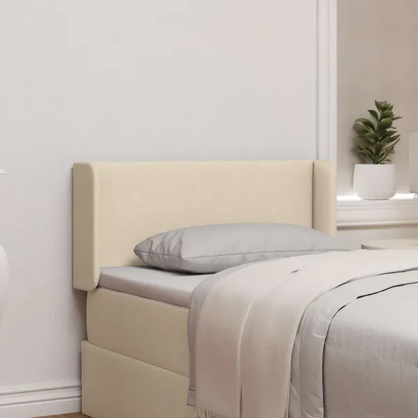 Oreille de tête de lit Crème 40,5 x 40,5 x 4 cm tissu