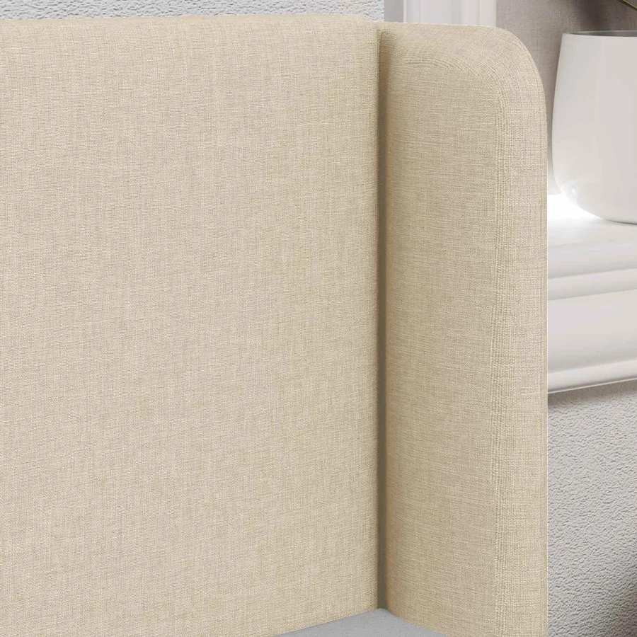 Oreille de tête de lit Crème 40,5 x 40,5 x 4 cm tissu - 4