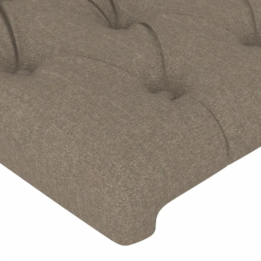 Tête de lit à LED Taupe 93x16x118/128 cm Tissu - 5
