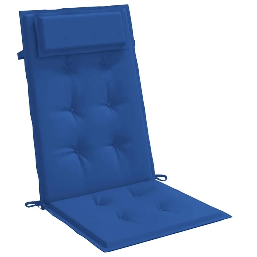 Coussins de chaise à dossier haut lot de 4 bleu royal - 5