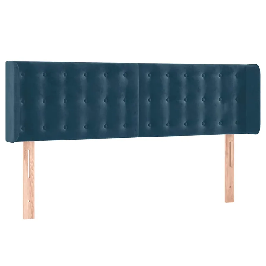 Tête de lit à LED Bleu foncé 147x16x78/88 cm Velours - 3
