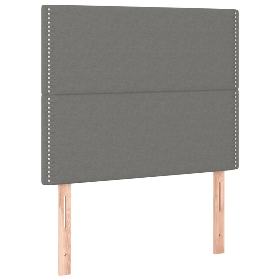 Tête de lit à LED Gris foncé 100x5x118/128 cm Tissu - 4